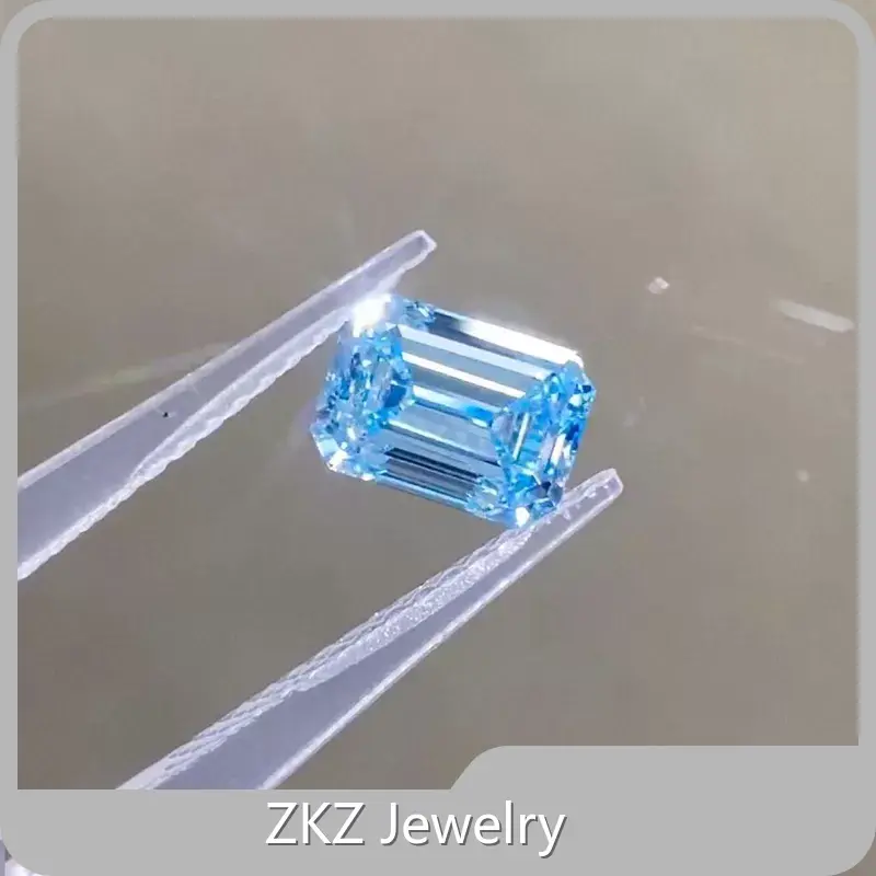 Lab Created Blue Diamonds Blue Lab Diamond Wholesale - ZKZ Jewelry-2 1