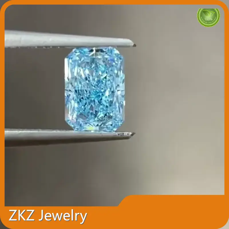 Synthetic Blue Diamond Blue Lab Diamond Wholesale - ZKZ Jewelry-1 1