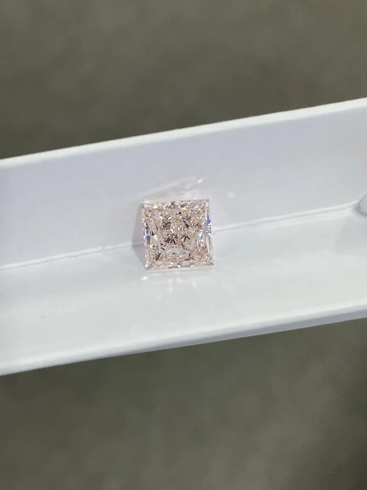 Fancy Light Pink VS1 3.06CT Princess Lab-Grown Diamond For Jewelry Making IGI:636435012 1