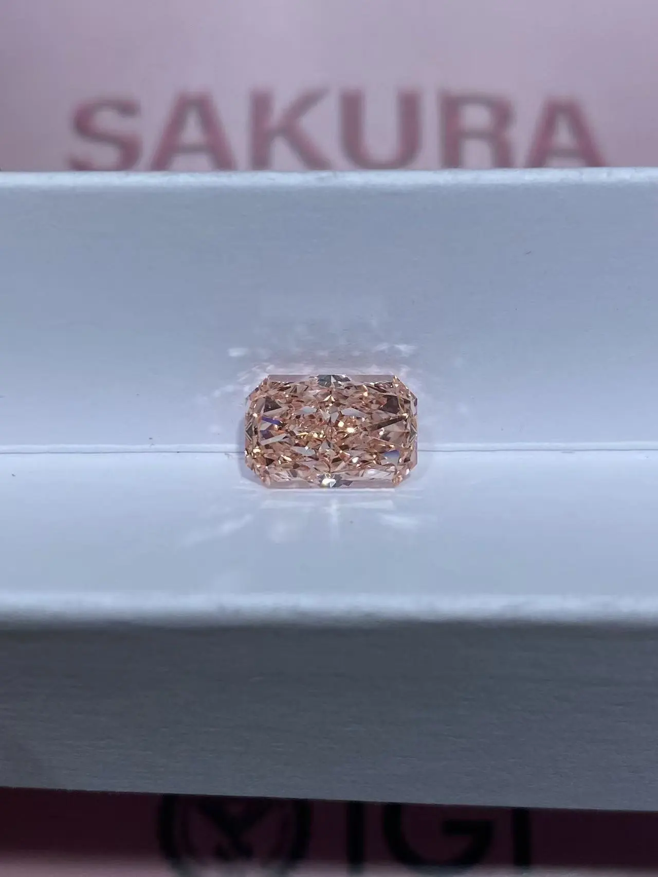 Diamante rosa radiante cultivado en laboratorio, talla fantasía, 3,01 ct, claridad VS1, para la fabricación de anillos, collares y pendientes. IGI: 780612335 1