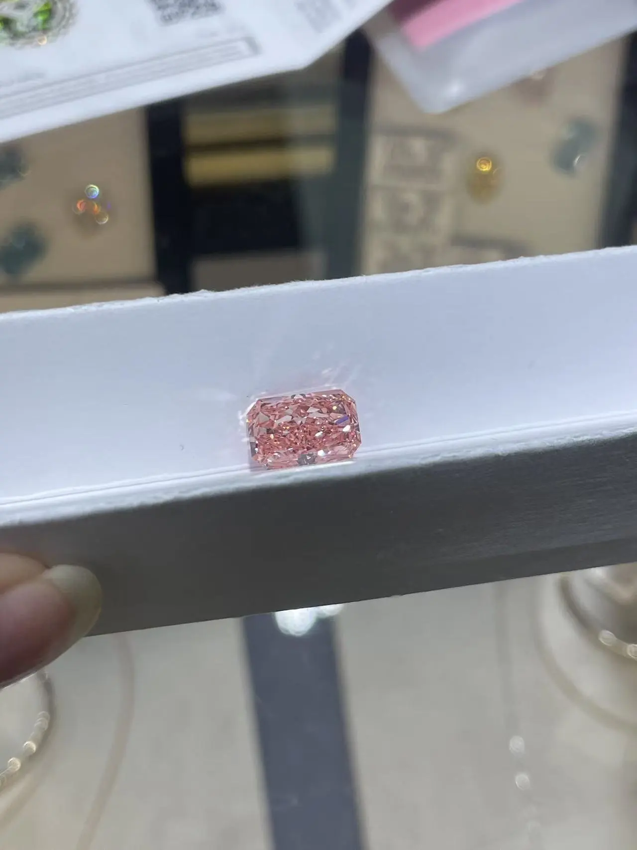 Fancy Intense Pink Radiant-Cut 3.85CT VVS2 Clarity Lab-Grown Diamond  IGI:762538956 1