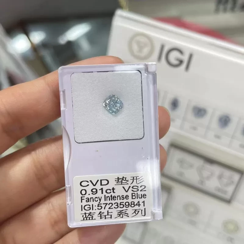 Small Lab Grown Blue Diamonds 0.6ct 0.7ct 0.8ct 0.9ct IGI Certificate 1
