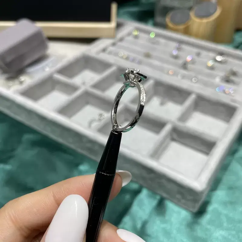 Custom Lab Diamond Ring Oval Cut Lab Created Diamond Ring Company-1 2