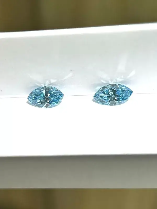 Lab Created Blue Diamonds by ZKZ Jewelry 3