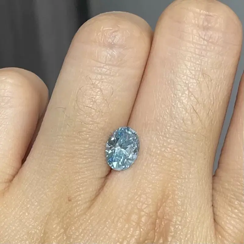 Lab Created Blue Diamond Blue Lab Diamond Wholesale - ZKZ Jewelry 3