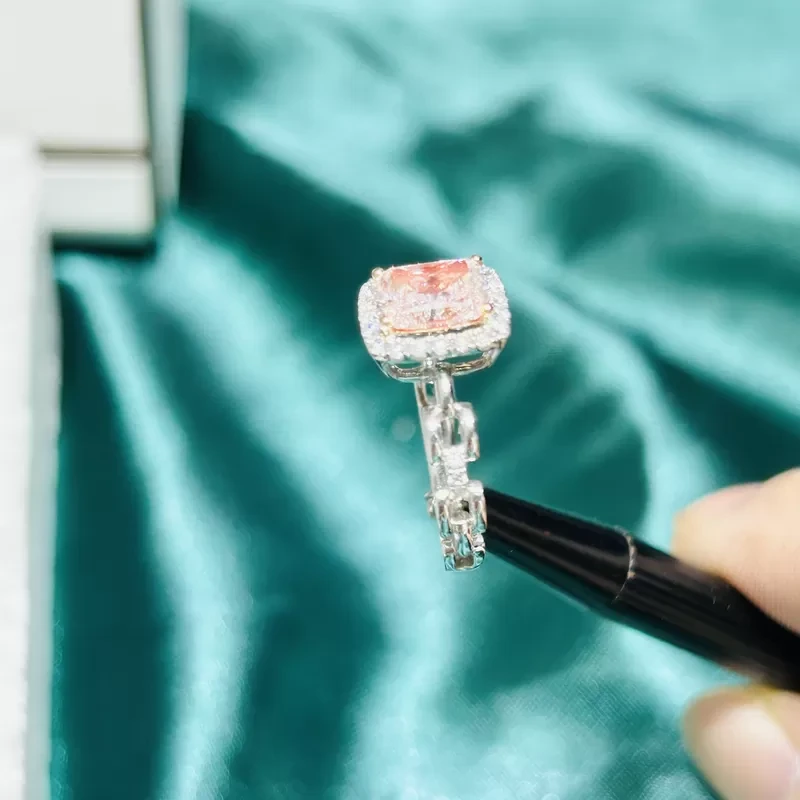 jewelry design Lab Diamond Jewelry  Custom-Made Cushion Fancy Diamond Ring 1