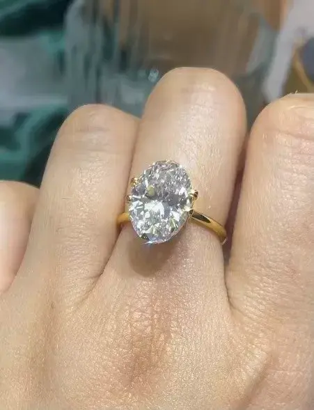 Lab Grown Emerald Cut Diamond Engagement Ring by ZKZ Jewelry 2