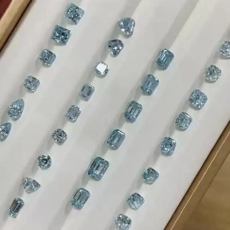 Lab Grown Blue Diamonds Blue Lab Diamond Wholesale - ZKZ Jewelry 4