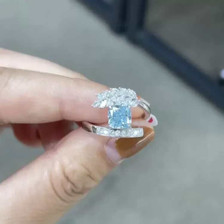 Oval Lab Grown Diamond Ring Lab Diamond Ring Wholesale - ZKZ Jewelry 4