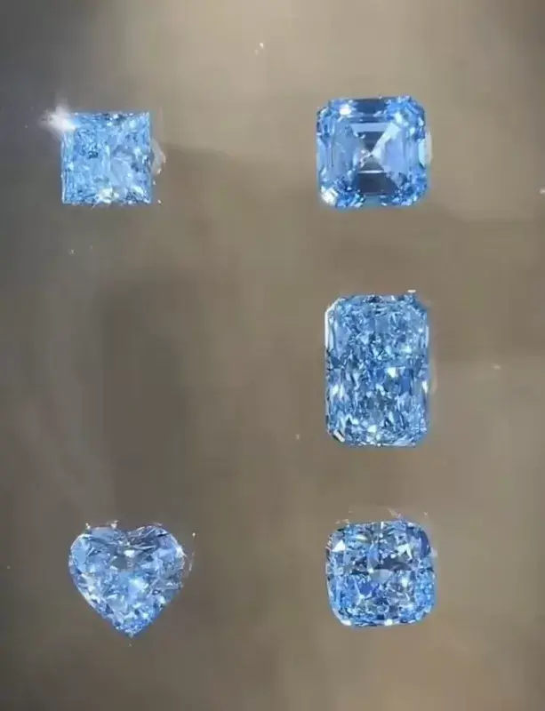 Lab Grown Blue Diamonds Blue Lab Diamond Wholesale - ZKZ Jewelry-1 3