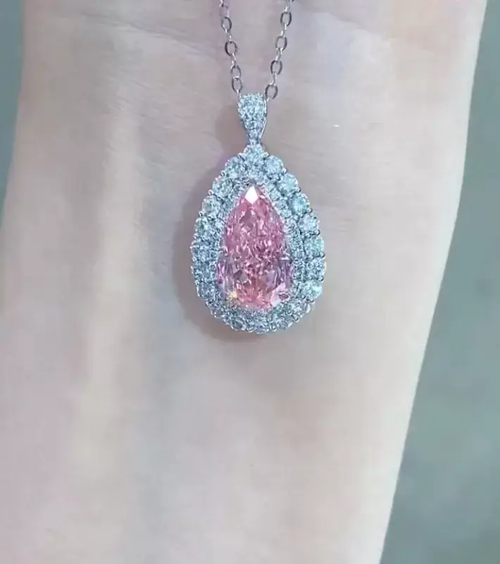 Lab Grown Pink Diamond Engagement Ring Custom Lab Diamond Ring Wholesale - ZKZ Jewelry 5