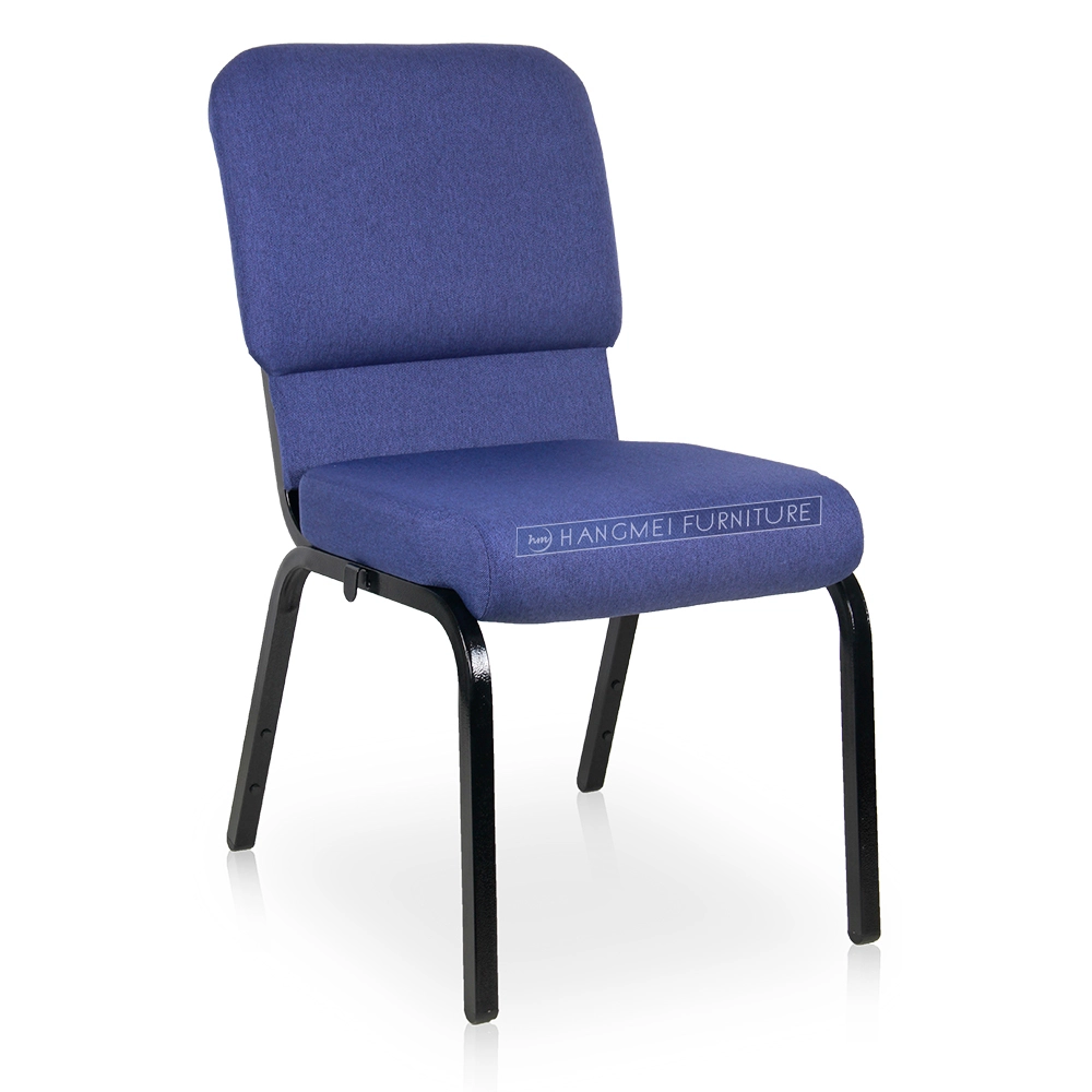 Wholesale Blue Stackable Interlocking Church Chair for Theater and Prayer Spaces 1