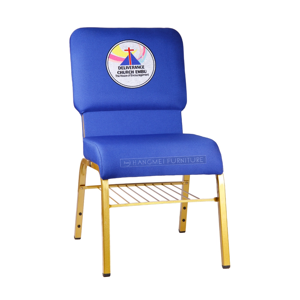 Wholesale Cheap Padded Blue Church Chairs Metal Church Chair for New Chairs for Church 1
