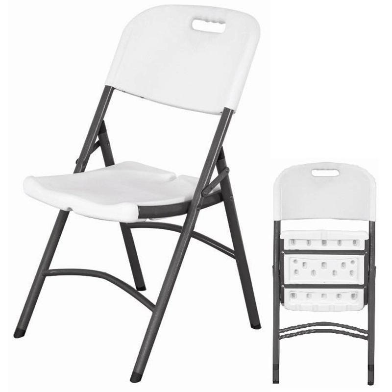 Outdoor Wedding Foldable White Plastic Chair, Portable Party Garden Folding Chair 1