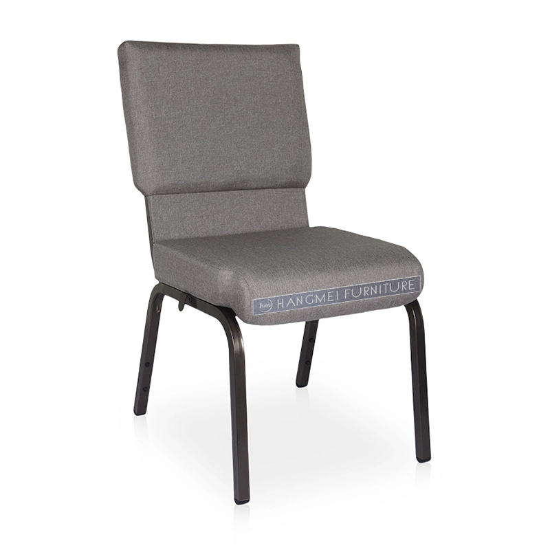 Square Back Double Vertical Line Church Chair - Sturdy Seating for House of Worship 1