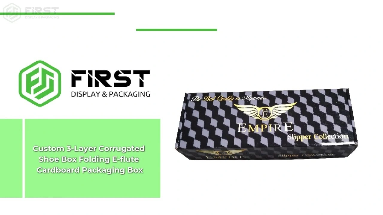 Custom 3-Layer Corrugated Shoe Box Cardboard Packaging Box 1