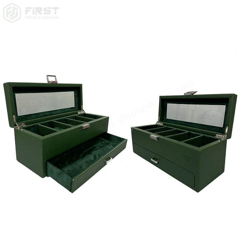 Luxury Multi-Layer Leather Drawer Gift Box Rigid Drawer Gift Packaging Box 1