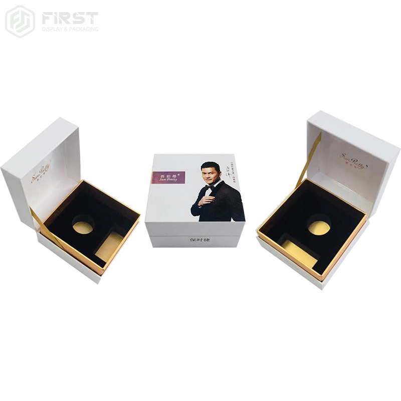 Luxury Book-Style Perfume Rigid Gift Packaging Box with Gold-Foil Logo 1