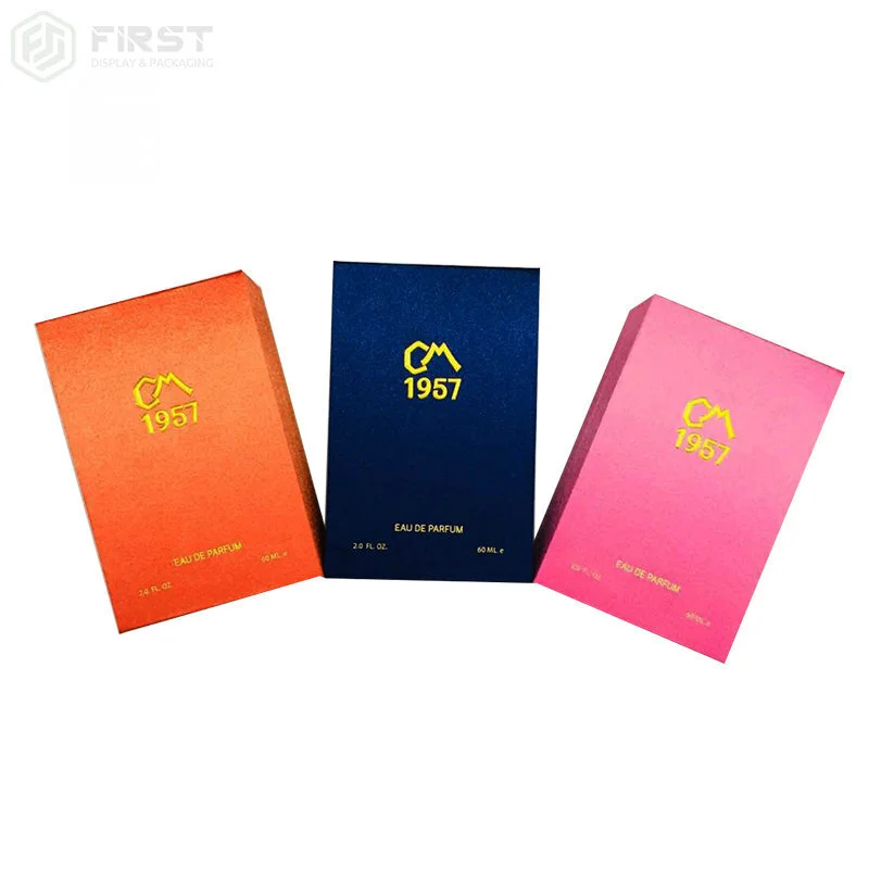 Luxury 2-Piece Rigid Lid-and-Base Perfume Gift Box with Gold-Foil Logo & EVA Insert 1