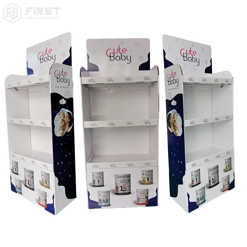 Custom POP Carton Cardboard Floor Display Stand for Infant Formula 1