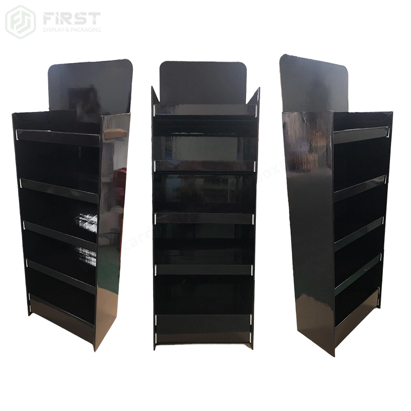 Self-Assembly Corrugated POP Cardboard Display Stand - Portable & Customizable Cardboard Floor Display 1