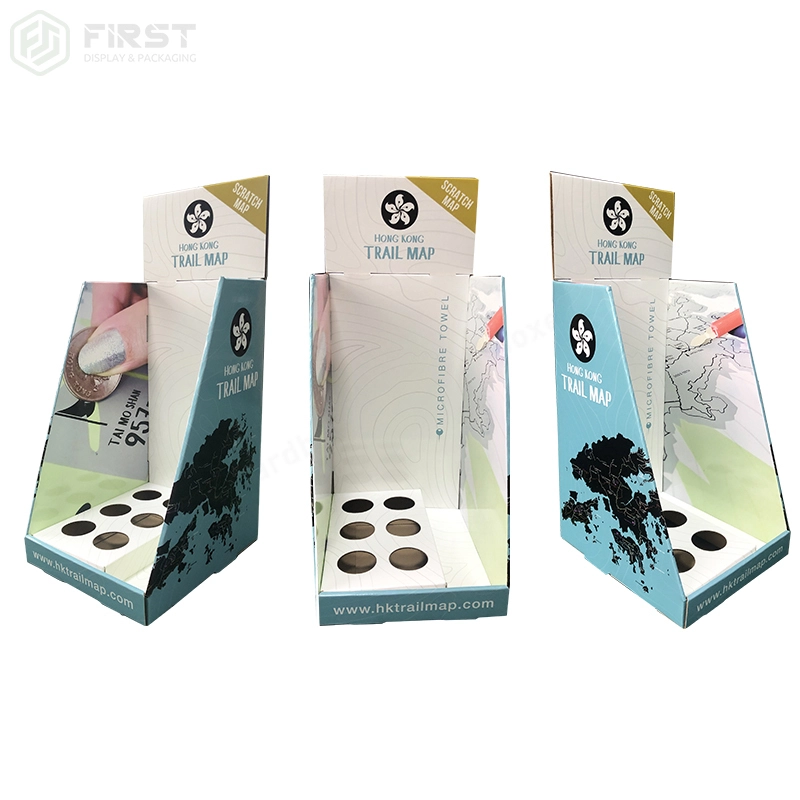 Custom Printed Corrugated Cardboard Countertop Display Stand 1