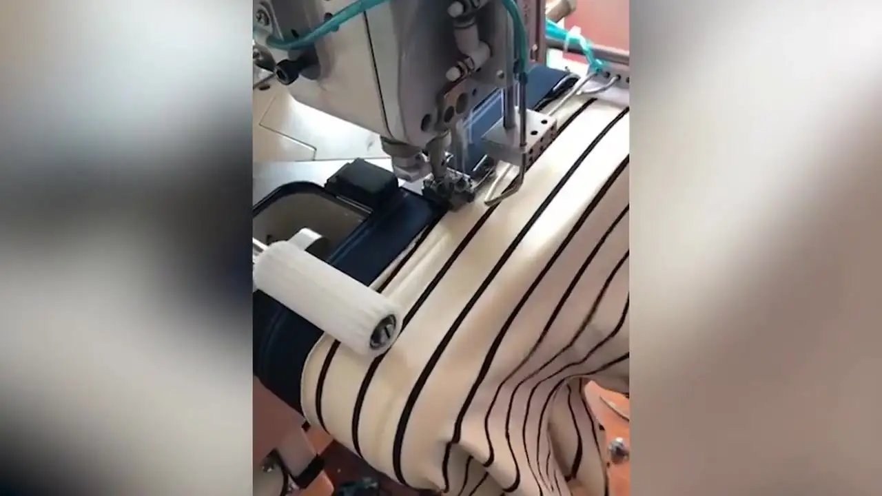 Underpants elastic waistband attached machine QK-377 1