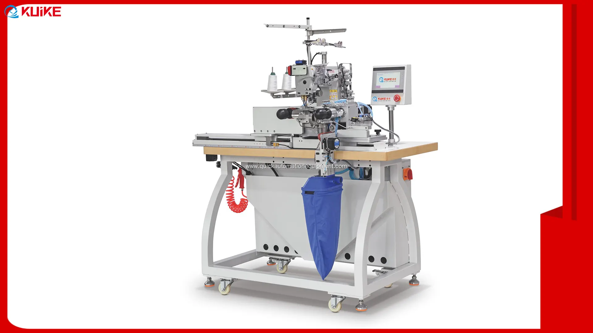 Usine de machine à ourler le bas à point de recouvrement automatique de qualité | KUIKE 1