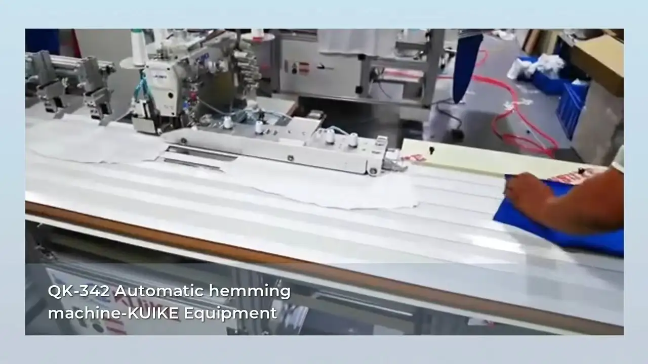 QK-342 Automatic Open Single Piece Bottom/Sleeve Hemmer 1