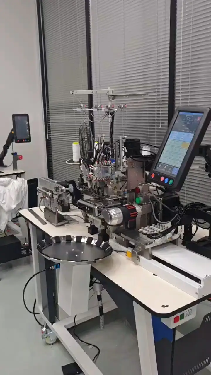 QK-343-4 Automatic Round Collar Stitching Machine 1