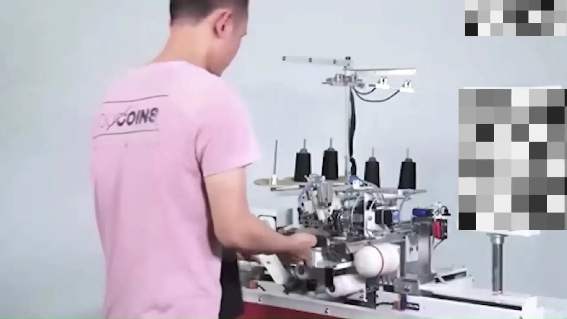 QK-343 Automatic Rib Knit Band Attachment Machine 1