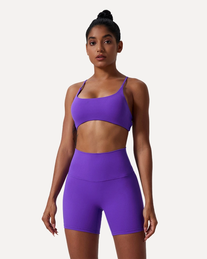 Women's Workout Shorts Set Activewear Sports Gym Fitness Apparel Wholesale OEM DKTZ7015 1