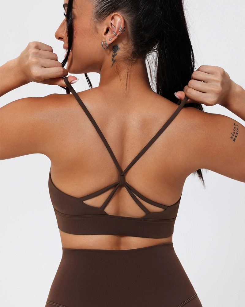 Women's Sports Bra Innerwear With Delicate Straps Yoga For Pilates And Fitness Customisation NY523 1