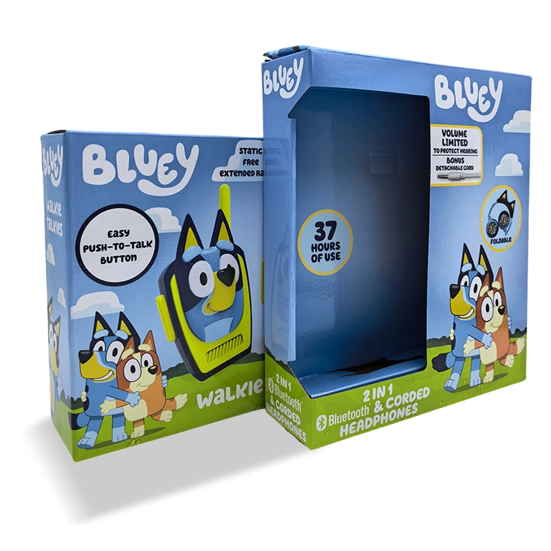 Folding Paper Box for Bluey Kids Walkie Talkie Headphones 1