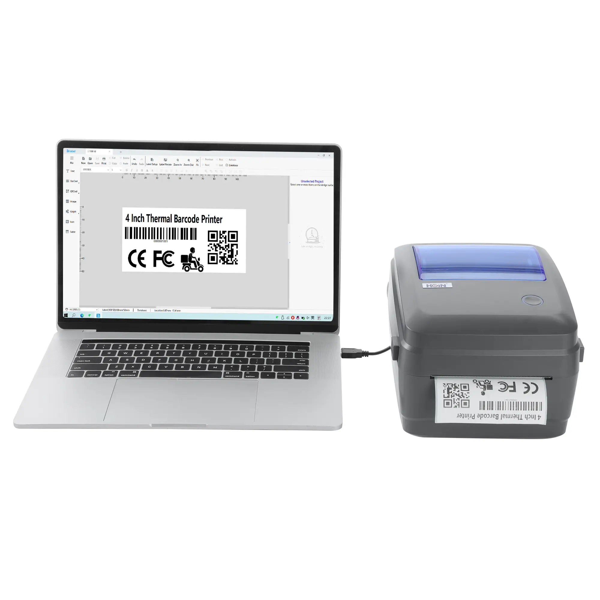 USB Wired bottle Warehouse cable label printer shipping express thermal label barcode printer 1