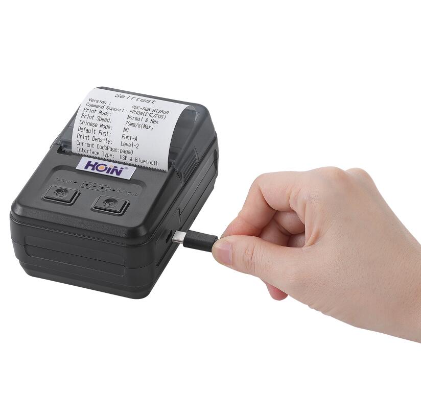 HOIN HOP-Q200 58mm থার্মাল হ্যান্ডহেল্ড পোর্টেবল রসিদ প্রিন্টার ট্যাক্সি প্রিন্টার 10