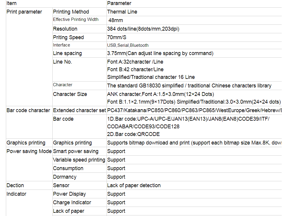 ৫৮ মিমি মিনি পিওএস থার্মাল পোর্টেবল অ্যান্ড্রয়েড মোবাইল রসিদ ইউএসবি বিটি হ্যান্ডহেল্ড প্রিন্টার বিনামূল্যে অ্যাপ ২০০০ এমএএইচ ব্যাটারি সহ
