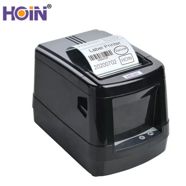 HOIN - 80MM 3 inch Thermal Label Printer Barcode Receipt Thermal Printer Free software 80mm Desktop Thermal Printer 1