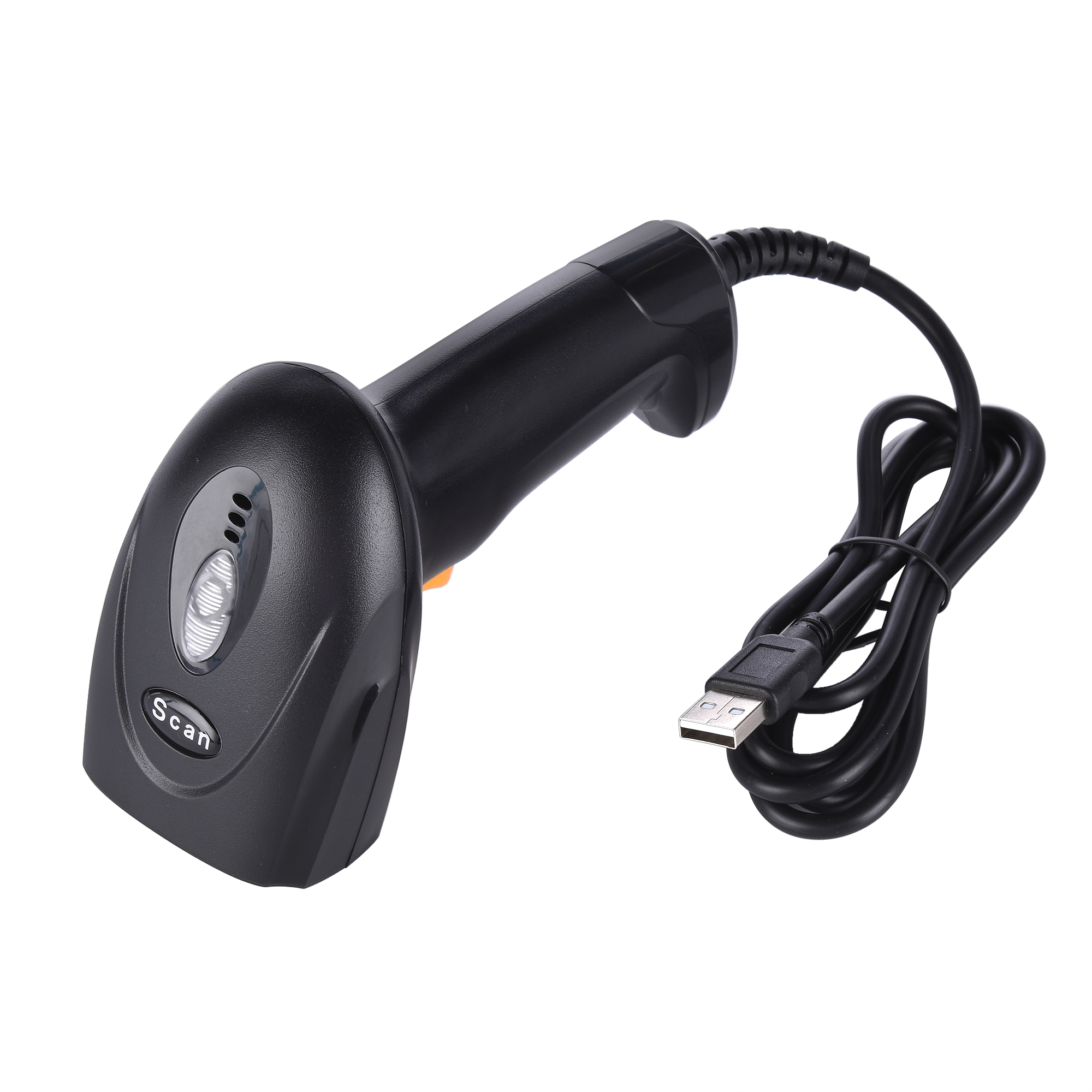 Scanner de codes-barres filaire laser avec câble USB Le scanner de codes-barres filaire prend en charge les codes 1D et 2D