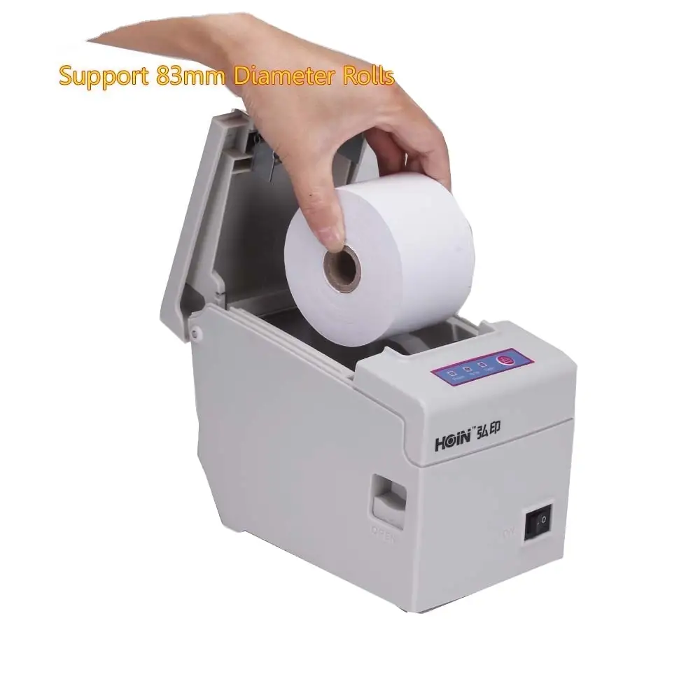 Impresora de billetes de lotería HOIN de 58 mm y gran capacidad. Impresora de billetes de autobús de 58 mm. Impresora térmica de escritorio. 1