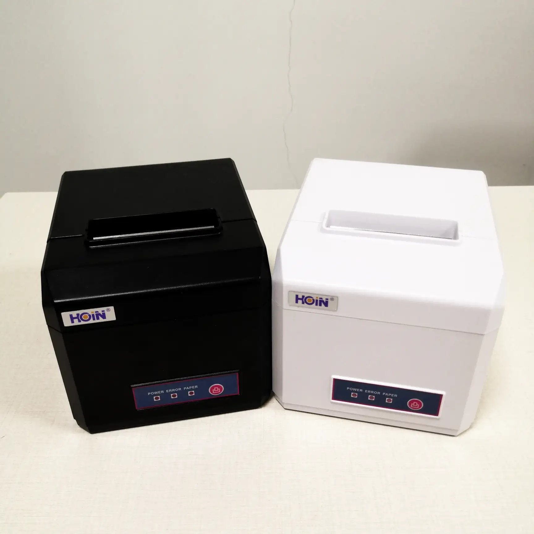 طابعة الإيصالات الحرارية HOP-E801 USB+LAN+COM Auto Cutter 300mm/s تدعم أنظمة Win Android IOS Linux 1