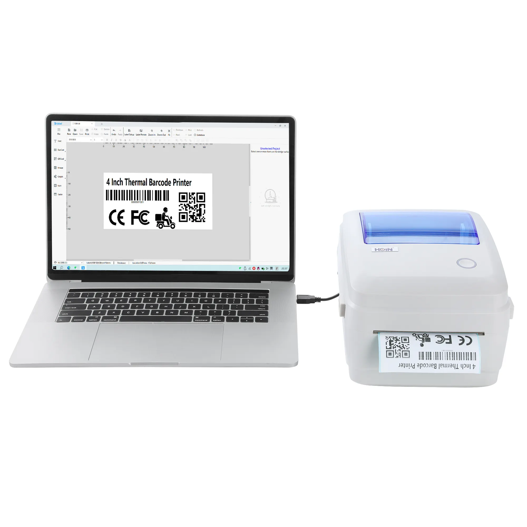 High-quality bluetooth 4x6 label printer Supply | HOIN 2