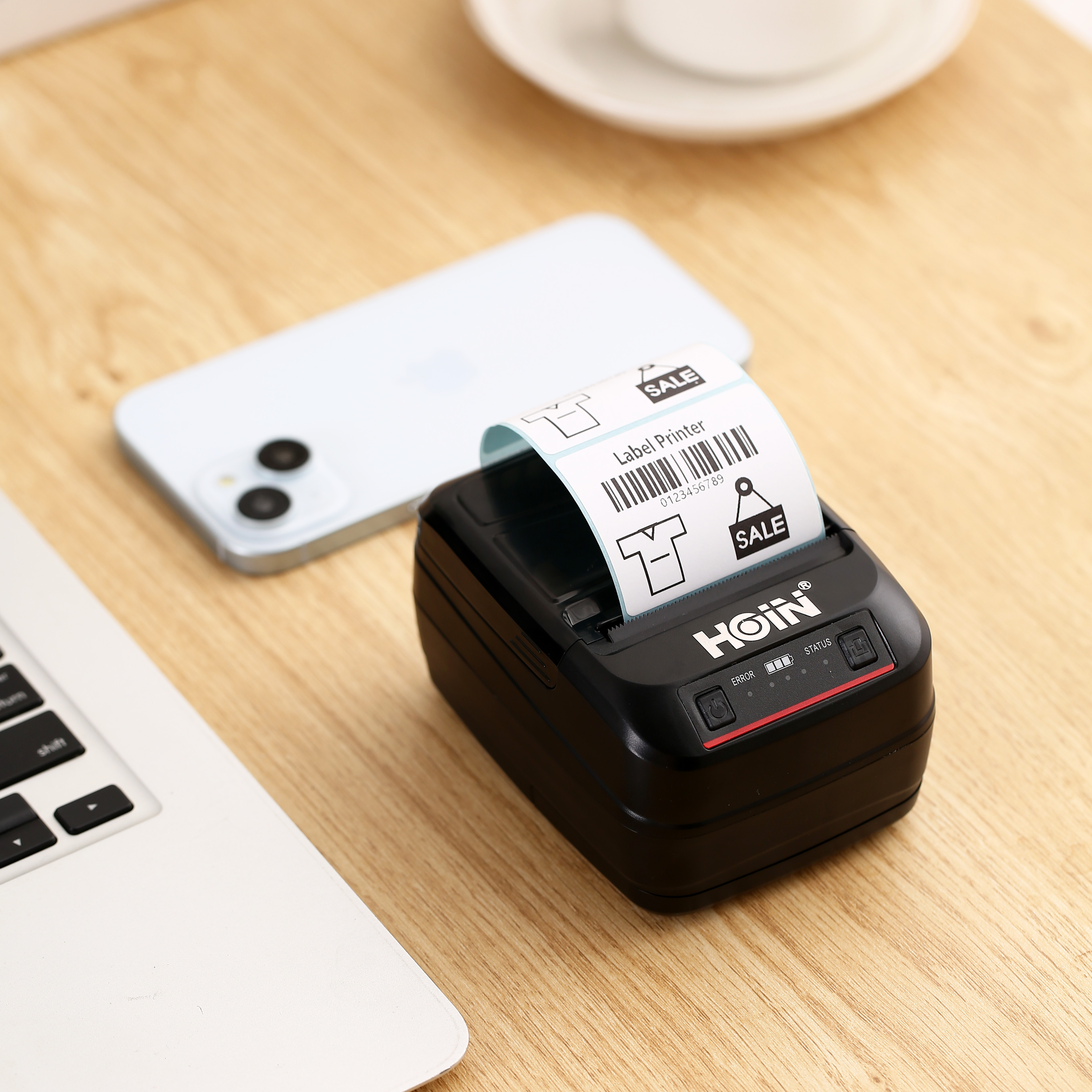 ৫৮ মিমি HQ201 থার্মাল লেবেল বারকোড + রসিদ প্রিন্টার (২ ইন ১) পণ্য | HOIN 2