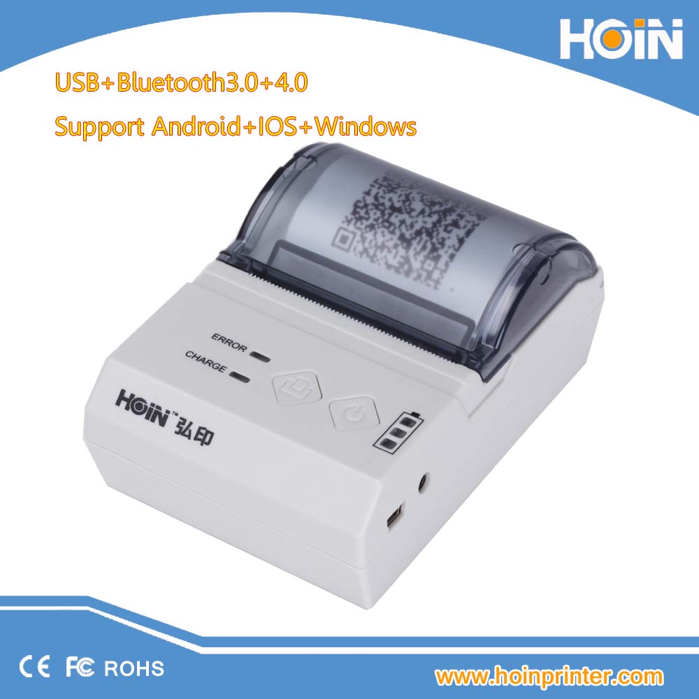 HOIN - 58mm Portable Receipt Thermal USB BT Mini Pocket Printer 58mm portable thermal printer 12