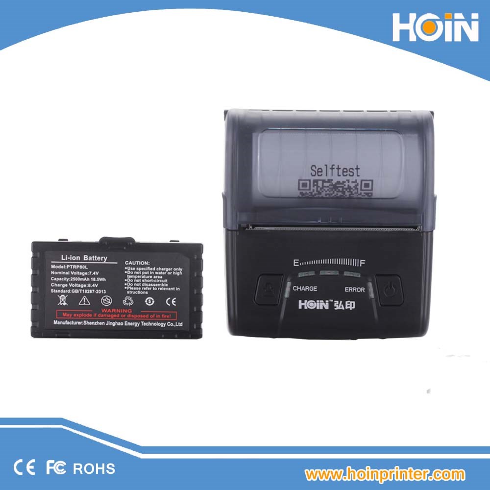 মোবাইল বিটি হ্যান্ডহেল্ড পিওএস প্রিন্টার কারখানার দাম উচ্চ মানের প্রিন্টার HOP-E300 80 মিমি পোর্টেবল থার্মাল প্রিন্টার 10