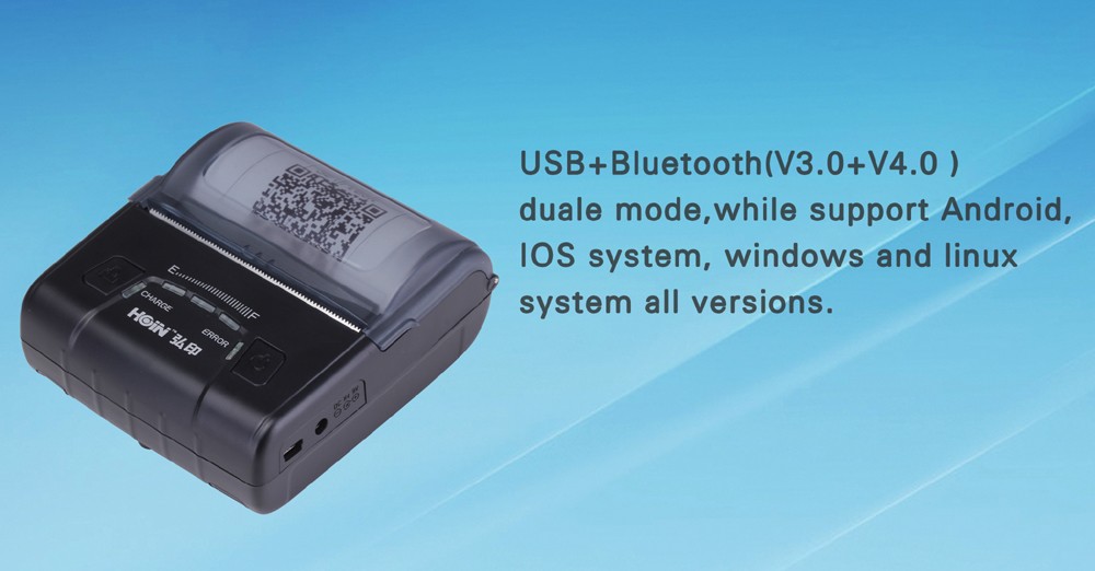 মোবাইল বিটি হ্যান্ডহেল্ড পিওএস প্রিন্টার কারখানার দাম উচ্চ মানের প্রিন্টার HOP-E300 80 মিমি পোর্টেবল থার্মাল প্রিন্টার 14