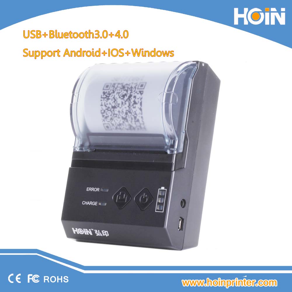 HOIN - BIS মিনি পোর্টেবল মোবাইল পজ টার্মিনাল USB BT 58mm থার্মাল রসিদ প্রিন্টার 58mm পোর্টেবল থার্মাল প্রিন্টার 11