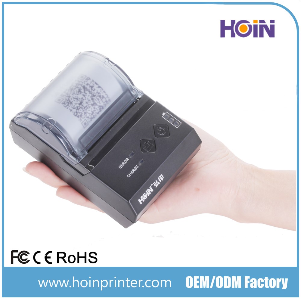HOIN - 58mm মিনি হ্যান্ডহেল্ড POS থার্মাল রসিদ প্রিন্টার POS58 MOQ নেই, কারখানার দাম 58mm পোর্টেবল থার্মাল প্রিন্টার 9