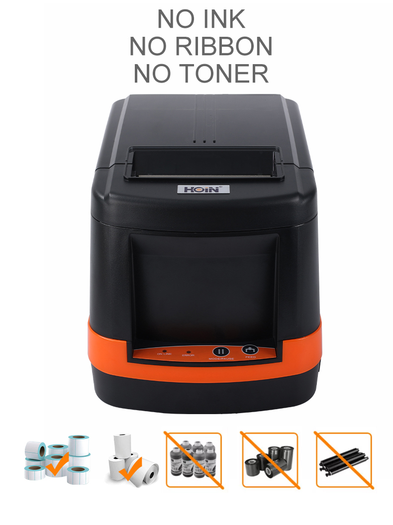 80mm restaurant label printer thermal label printer 80mm receipt printer 15