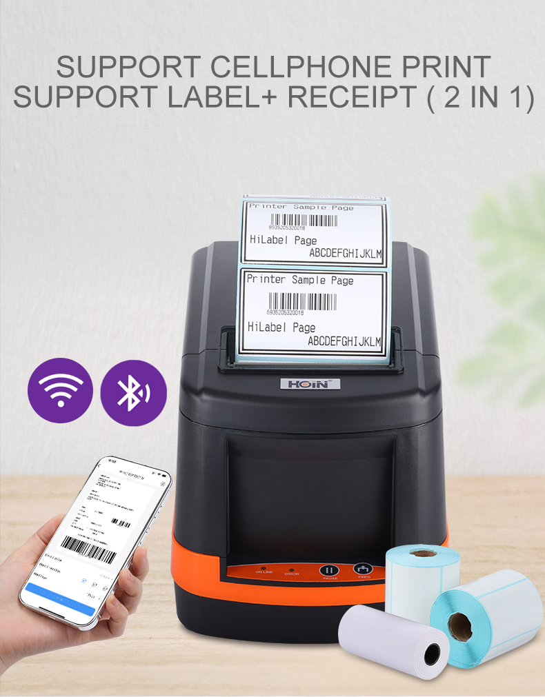 80mm restaurant label printer thermal label printer 80mm receipt printer 10